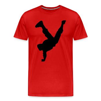 Break Dance Break Dance Hip Hop GIFT - Men's Premium Organic T-Shirt - red - Front - Damien (186cm)