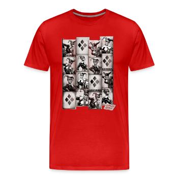 DC Comics Originals Harley Quinn Posen - Männer Premium Bio T-Shirt - Rot - Vorne - Damien (186cm)
