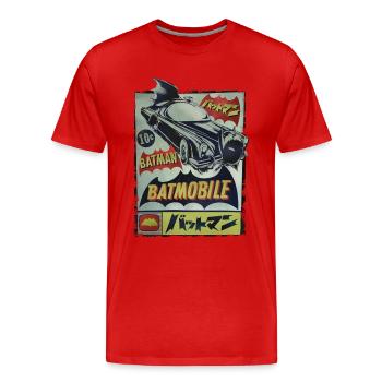 DC Comics Originals Batman En Japonais - T-shirt bio Premium Homme - rouge - Devant - Damien (186cm)