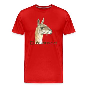 El Guanaco - Männer Premium Bio T-Shirt - Rot - Vorne - Damien (186cm)