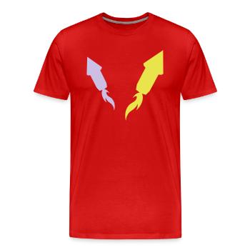 Böller - Männer Premium Bio T-Shirt - Rot - Vorne - Damien (186cm)