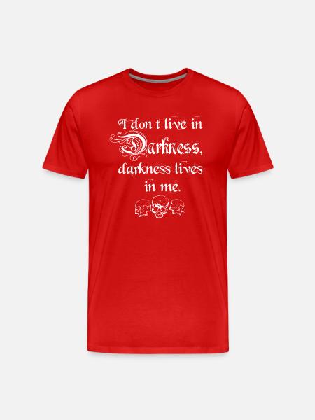 Darkness white - Männer Premium Bio T-Shirt - Rot