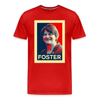 Arlene Foster Irish Political Retro - Men's Premium Organic T-Shirt - red - Front - Damien (186cm)