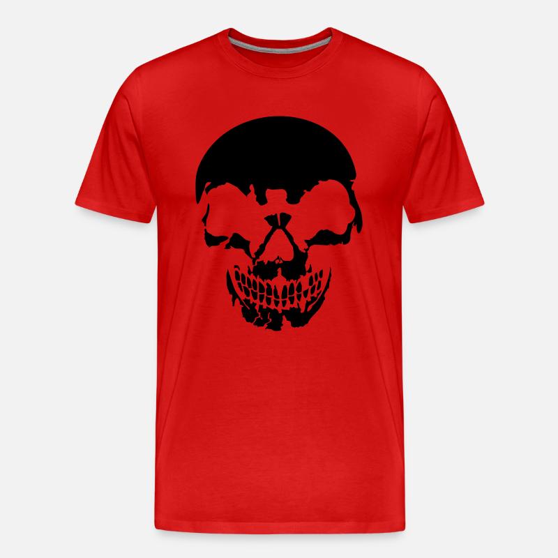 Skull - Männer Premium Bio T-Shirt - Rot
