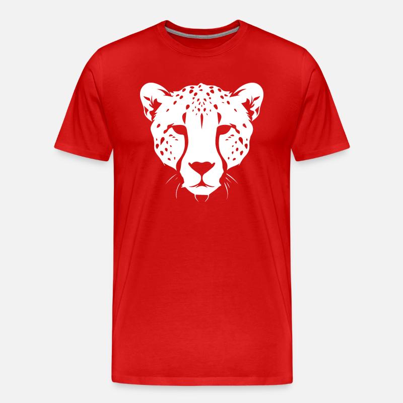 Gepard - Männer Premium Bio T-Shirt - Rot