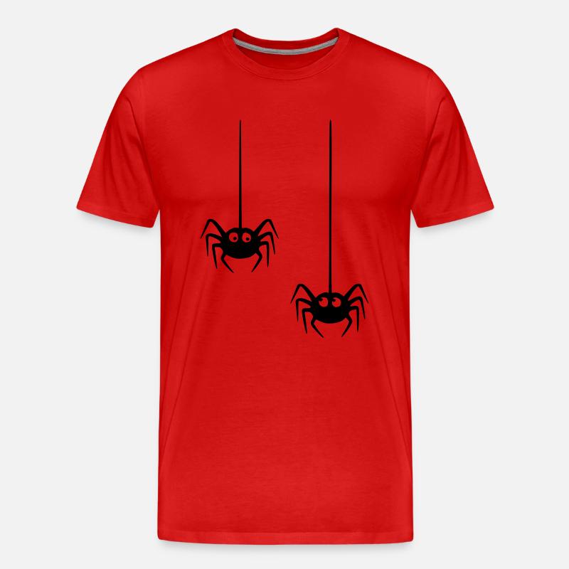 Spinne - Spider - Duo - Männer Premium Bio T-Shirt - Rot