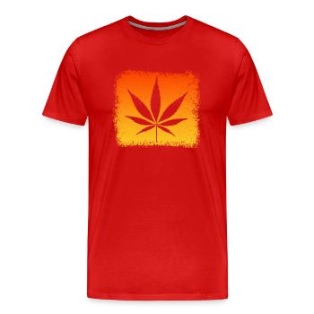 kiffen weed ganja legalize it - Männer Premium Bio T-Shirt - Rot - Vorne - Damien (186cm)