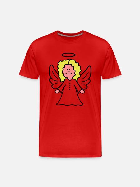 Christkind Engel - Männer Premium Bio T-Shirt - Rot