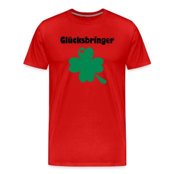 Kleeblatt - Männer Premium Bio T-Shirt - Rot - Vorne - Damien (186cm)
