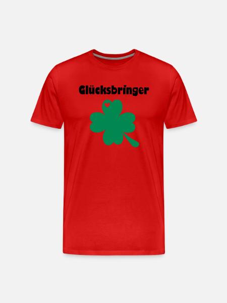 Kleeblatt - Männer Premium Bio T-Shirt - Rot