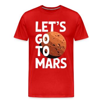 Mars Planet Planeten Sonnensystem - Männer Premium Bio T-Shirt - Rot - Vorne - Damien (186cm)