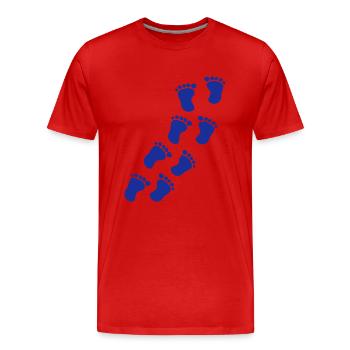 Baby - Männer Premium Bio T-Shirt - Rot - Vorne - Damien (186cm)