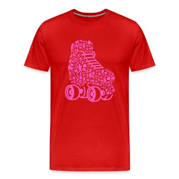 Patins à roulettes Patins à roulettes Femmes Filles Patins à roulettes - T-shirt bio Premium Homme - rouge - Devant - Damien (186cm)