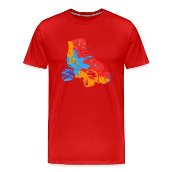 Rollschuhe Roller Skates Bunt Mädchen Rollschuh - Männer Premium Bio T-Shirt - Rot - Vorne - Damien (186cm)