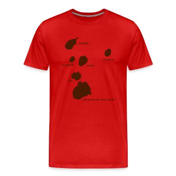 Taches - T-shirt bio Premium Homme - rouge - Devant - Damien (186cm)