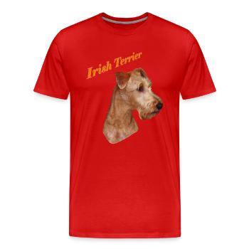 Irish Terrier - Männer Premium Bio T-Shirt - Rot - Vorne - Damien (186cm)