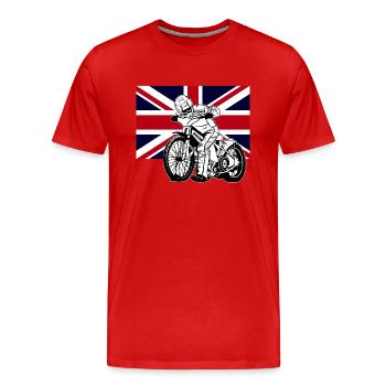 Speedway - Union Jack - Männer Premium Bio T-Shirt - Rot - Vorne - Damien (186cm)