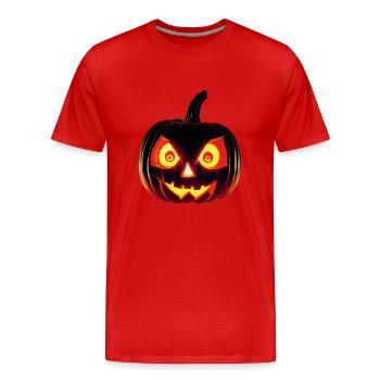 Halloween Spooky Kürbis Design Geschenk für Heiligtümer - Männer Premium Bio T-Shirt - Rot - Vorne - Damien (186cm)