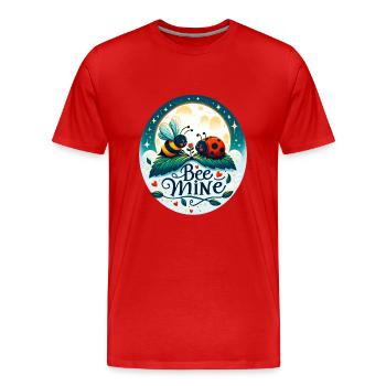 Bee Mine: Skurrile Biene & Marienkäfer verspielt - Männer Premium Bio T-Shirt - Rot - Vorne - Damien (186cm)