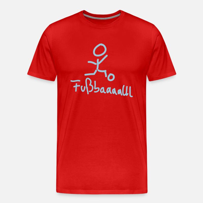 fußball - Männer Premium Bio T-Shirt - Rot
