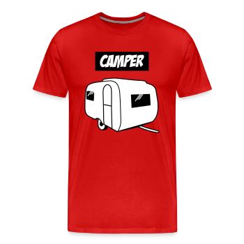 Camper - Männer Premium Bio T-Shirt - Rot - Vorne - Damien (186cm)