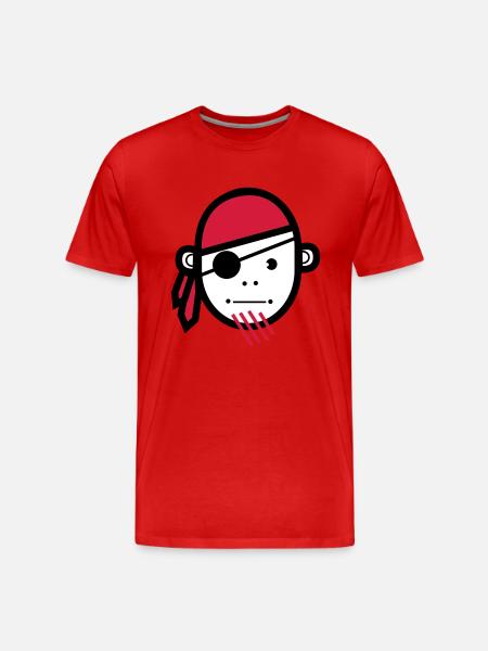 Pirate - Men's Premium Organic T-Shirt - red