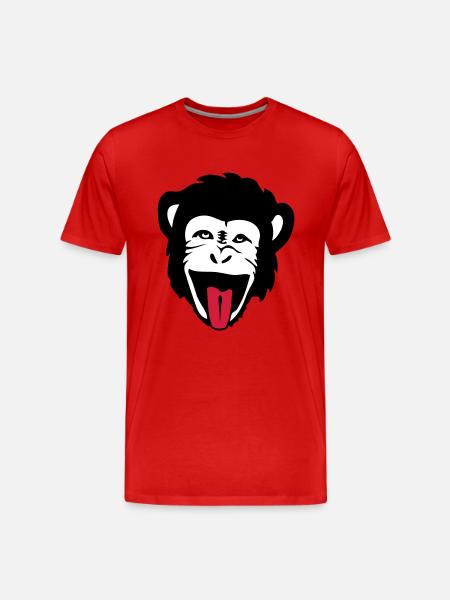 monkey gorilla monkey Header1 - Men's Premium Organic T-Shirt - red