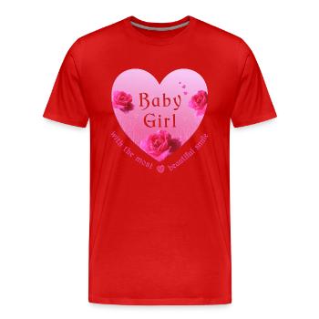 Bébé - T-shirt bio Premium Homme - rouge - Devant - Damien (186cm)