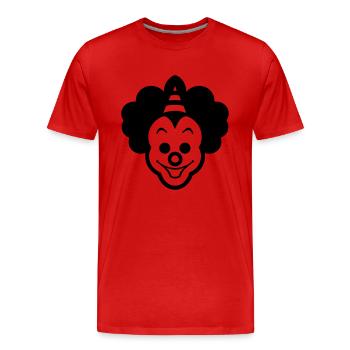 Clown - T-shirt bio Premium Homme - rouge - Devant - Damien (186cm)