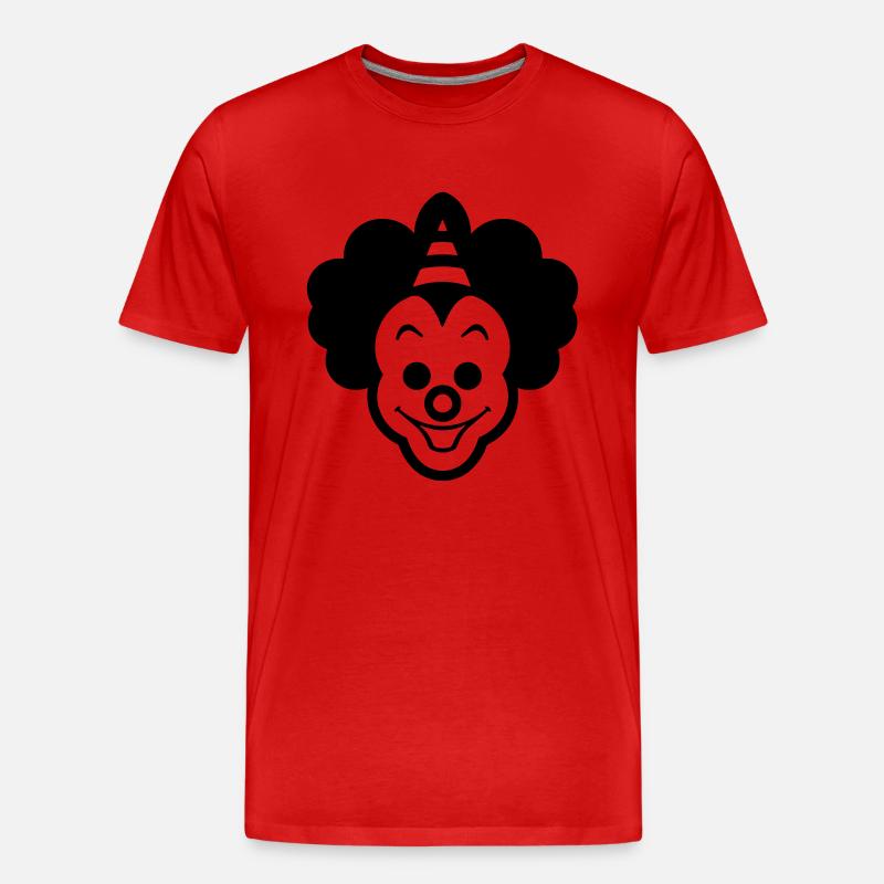 Clown - Männer Premium Bio T-Shirt - Rot