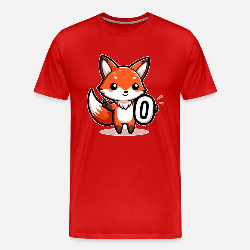 Entzückender Zero Fox Left - Männer Premium Bio T-Shirt - Rot