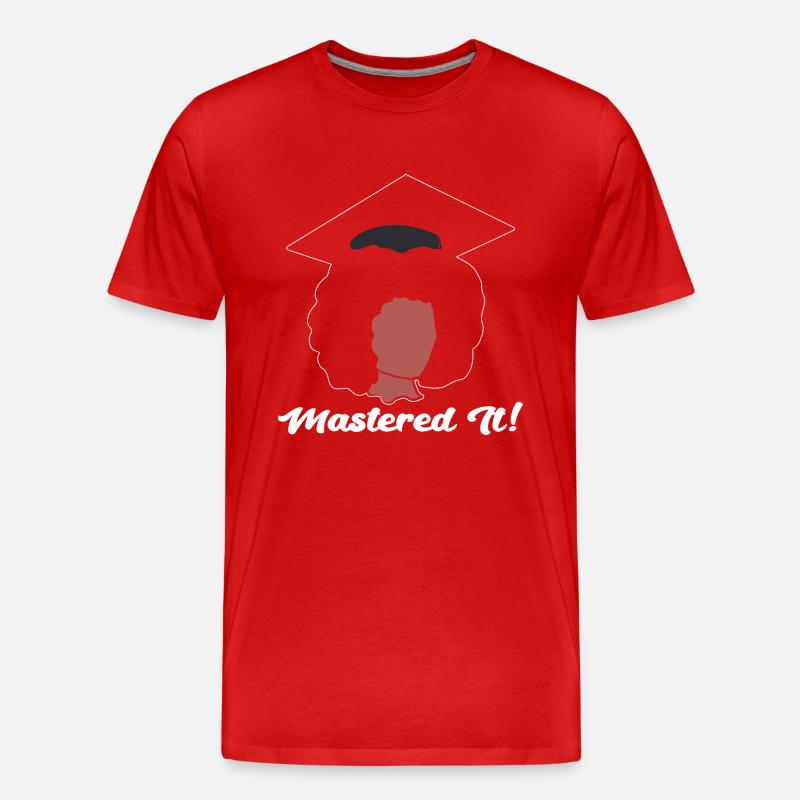 Master Studium Abschlussfeier - Männer Premium Bio T-Shirt - Rot