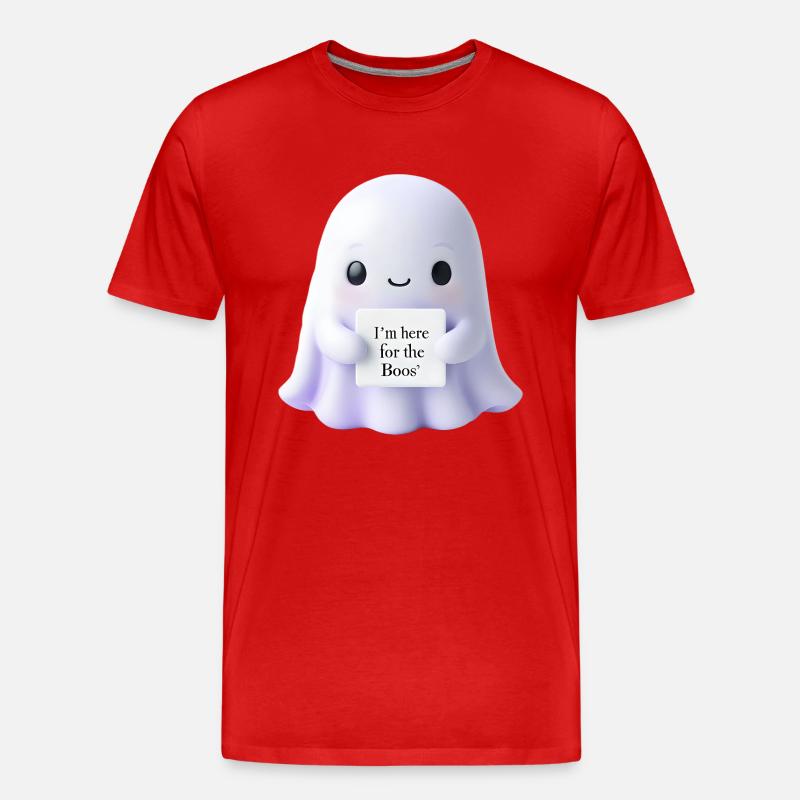 Halloween Spruch Geist Geschenkidee - Männer Premium Bio T-Shirt - Rot
