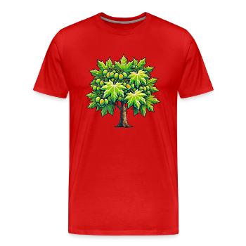 Maple Leaf Maple Tree Canadian Canada Nature - Men's Premium Organic T-Shirt - red - Front - Damien (186cm)