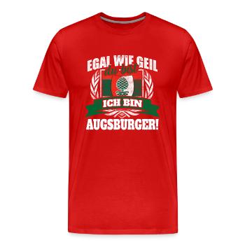 Augsburger Augsburg Augschburg Geschenk - Männer Premium Bio T-Shirt - Rot - Vorne - Damien (186cm)
