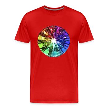 Colorful stone - Men's Premium Organic T-Shirt - red - Front - Damien (186cm)