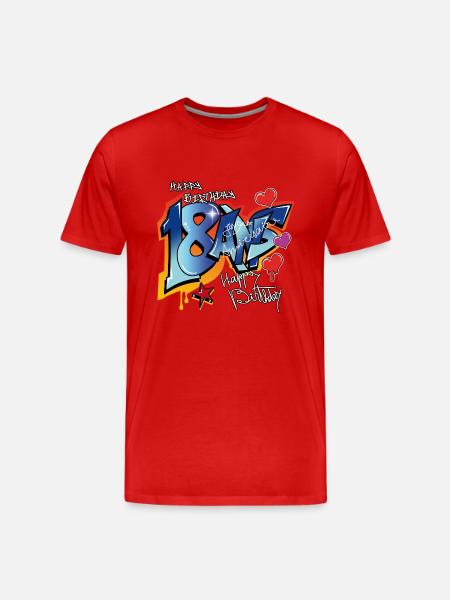18 ans - T-shirt bio Premium Homme - rouge