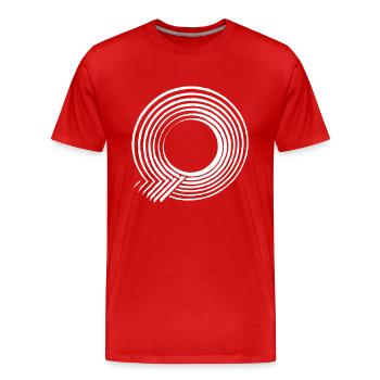 Q - shirt - Männer Premium Bio T-Shirt - Rot - Vorne - Damien (186cm)