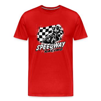 Speedway Racing - Männer Premium Bio T-Shirt - Rot - Vorne - Damien (186cm)