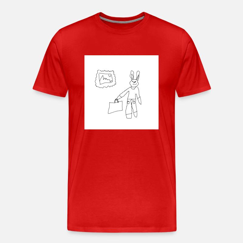 Jack der Hase - Männer Premium Bio T-Shirt - Rot