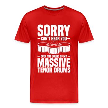 Tenor Schlagzeuger - Männer Premium Bio T-Shirt - Rot - Vorne - Damien (186cm)