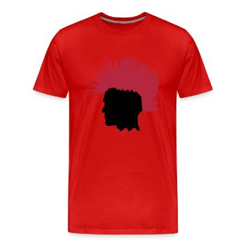 PUNK - Men's Premium Organic T-Shirt - red - Front - Damien (186cm)