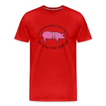 UNITED STATES OF AUVERGNE - T-shirt bio Premium Homme - rouge - Devant - Damien (186cm)