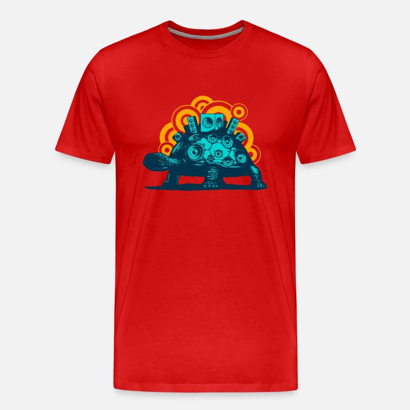 Mobile Sound System (o. text) - Männer Premium Bio T-Shirt - Rot