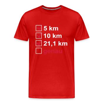 Marathon - Männer Premium Bio T-Shirt - Rot - Vorne - Damien (186cm)