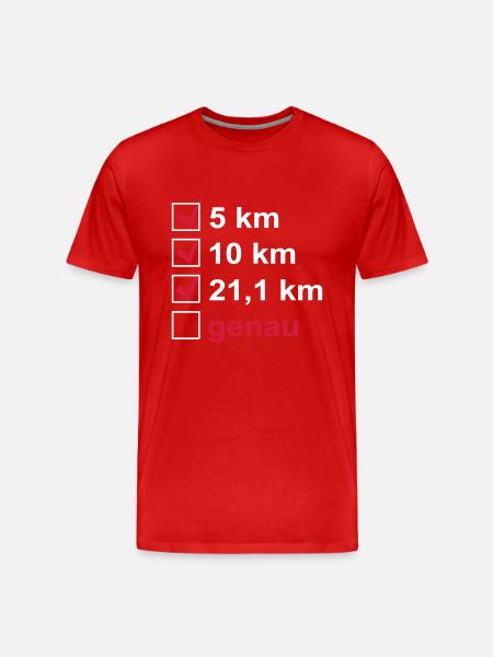 Marathon - Männer Premium Bio T-Shirt - Rot