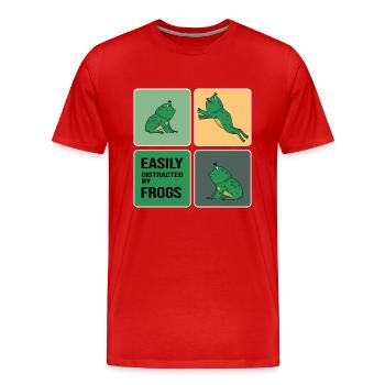 Frosch Froschsammlung Frog-Party - Männer Premium Bio T-Shirt - Rot - Vorne - Damien (186cm)