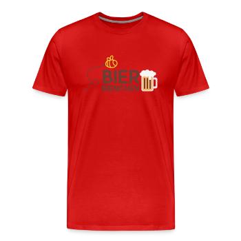 Süßes Bier Bienchen Design für Bierfans | Geschenk - Männer Premium Bio T-Shirt - Rot - Vorne - Damien (186cm)