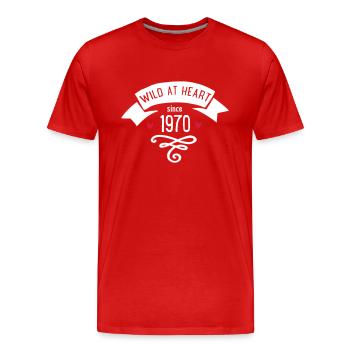 1970 - Men's Premium Organic T-Shirt - red - Front - Damien (186cm)