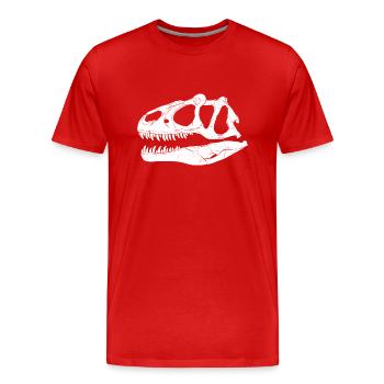 Saurophaganax Fossil - Männer Premium Bio T-Shirt - Rot - Vorne - Damien (186cm)